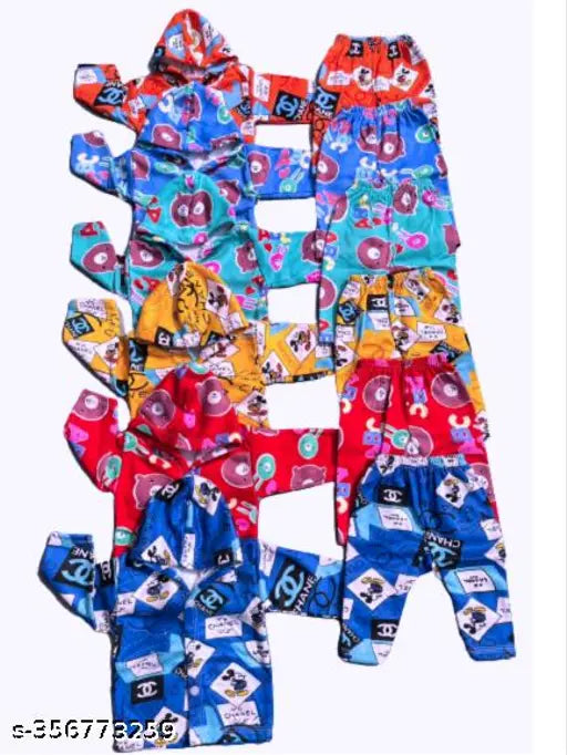 New born baby wool unisex suit set, soft and printed in 3 colors. Woolen winter wear for both boys and girls