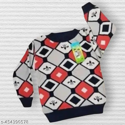 Boys trendy wool sweaters pack of 2, vibrant prints, soft and breathable, ideal for layering