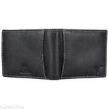 Black genuine high-quality leather men's wallet with RFID protection, featuring 2 compartments, 6 card slots, zipper pocket, slip pockets, hidden pockets, ID slot, coin pocket, and gift box. Durable full-grain leather wallet for gifting occasions like Diwali, Christmas, or birthdays