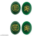 Lab-certified green Swara Agate & Jade crystal stone money switch words, Feng Shui showpieces for prosperity and attracting wealth (2 pair)