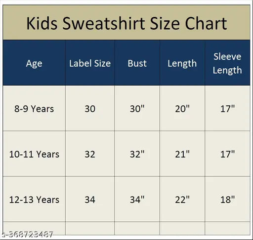 KANIKA kids' faux fur sweatshirt, self-design hoodie with long sleeves and front pockets. Polyester fabric for warmth and comfort, available in sizes 8-9 years and 12-13 years. Made in India