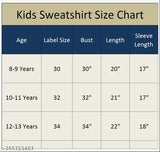 KANIKA kids' faux fur sweatshirt, self-design hoodie with long sleeves and front pockets. Polyester fabric for warmth and comfort, available in sizes 8-9 years and 12-13 years. Made in India