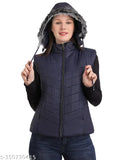 Sleeveless Nylon Designer Jacket for Women, Winter-ready, stylish and comfortable