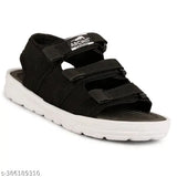 Black EVA sole sports combo sandals for men - classic, breathable, comfortable, and lightweight. Ideal for outdoor activities or casual wear