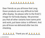 Bright, colorful golden print rayon long gown for festivals and weddings. Three-quarter sleeve, premium quality rayon