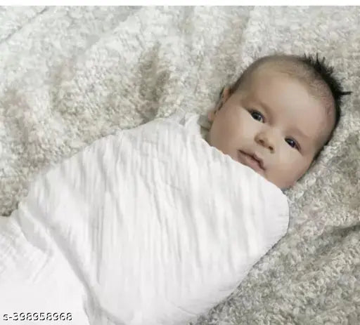 Soft cotton Aadhava Home baby muslin swaddle (100x100cm-pack), ideal for AC room use