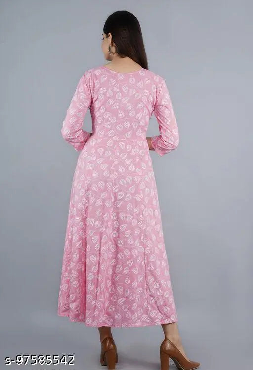 Rayon three-quarter sleeve printed i kurti, original Indian fashion for women M, L, XL, XXL