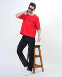 Black denim men's jeans, straight-fit with six pockets, size 28x38, made in India