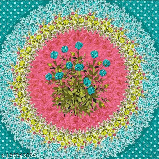 Soft cotton double bed sheet, 144 thread count, 2 pillow covers, Indian origin