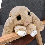 Multicolor plush rabbit PU sling bag with chain for travel and crossbody use, free size (L6xW3xH10in), India origin