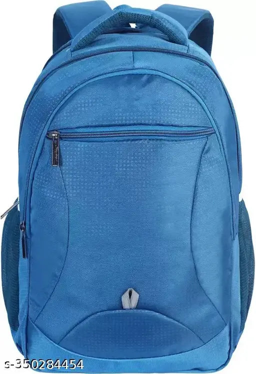 Black polyester unisex laptop backpack, fits 15.6-inch laptops, water-resistant, functional with hidden anti-theft pocket, ideal for school, travel, or international trips