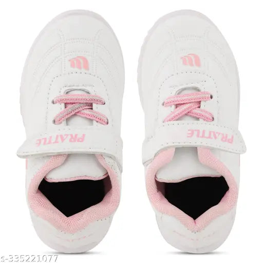 Lightweight EVA led shoe for kids, pink color, breathable mesh material, ideal for outdoor sports