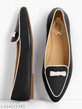Synthetic Shoetopia Women Black Bellies, solid design slip-on shoes in India - sizes: IND-3 (21.5cm), IND-4 (22cm), IND-6 (23cm)