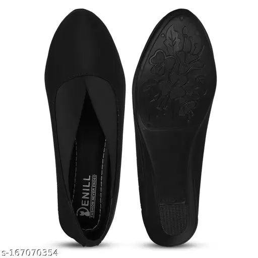 Synthetic mesh BB43Black Bellies ballerinas - versatile design for casual and party wear, slip-on style with soft sole, made in India (sizes: IND-3, IND-4, IND-5, IND-6, IND-7, IND-8)