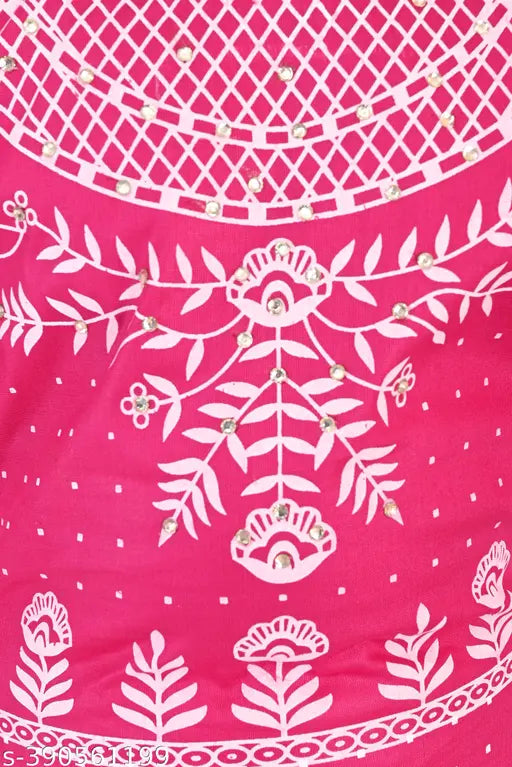 Musklyn Fashion Girls Ethni Rayon Kurta Palazzo Set with Dupatta, printed, three-quarter sleeves, versatile for festivals, India origin