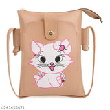 Printed net PU Pranshi Collection small crossbody sling bag. Lightweight shoulder purse for girls, cell phone holder with golden chrome chain and interior pockets. Made in India