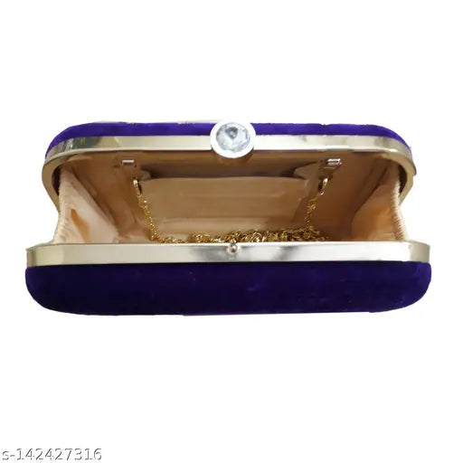 Handmade beaded fabric clutch for casual parties, embroidered net design, free size (7in x 4in), Indian origin