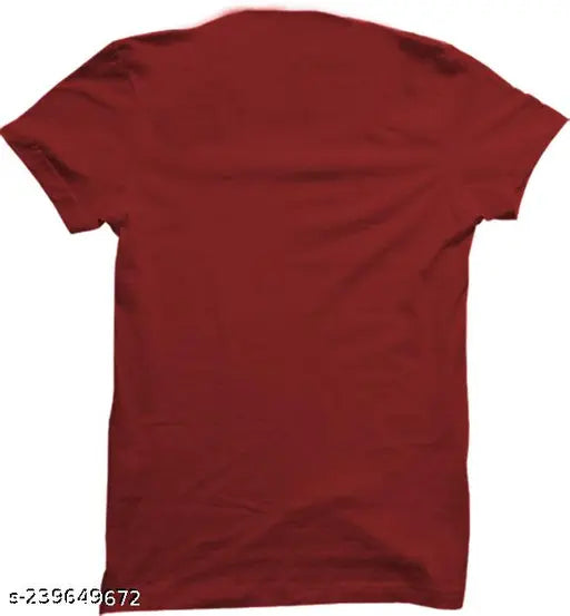 Black & Blue Maroon Cotton Blend Men's Casual T-Shirt with Short Sleeves, Printed Pattern, ABSOLUTE DEFENSE varsity style