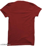Black & Blue Maroon Cotton Blend Men's Casual T-Shirt with Short Sleeves, Printed Pattern, ABSOLUTE DEFENSE varsity style