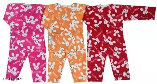 Wool three-quarter sleeve printed net sweater & dungree dress for newborn babies, smart casual winter clothes from India