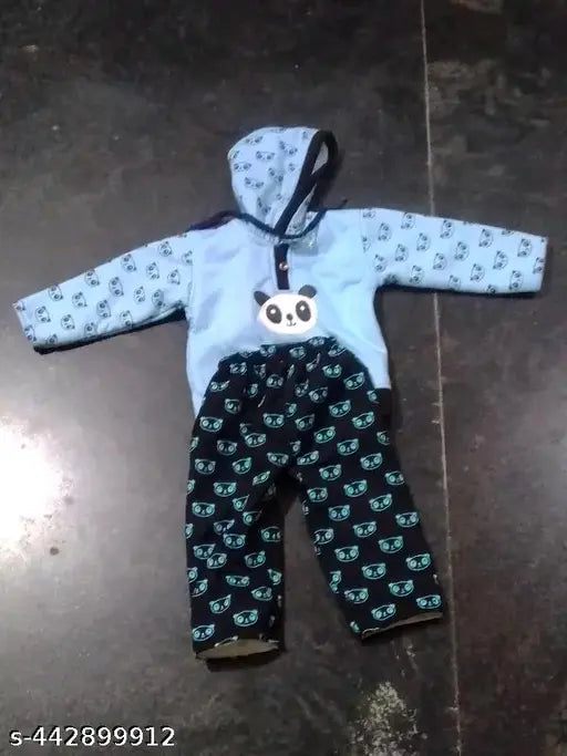 Wool print winter clothes set for kids (0-12 months), Indian-made