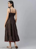 Black and red printed rayon sleeveless fabric, vibrant combo for women's fashion, India origin
