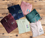 Wine colored velvet zipper hoddie for kids (3-4 years), printed net pattern