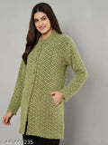 Trendy, embroidered net winter sweater for women, made from 100% Acro Wool. Warm and stylish wear from eWools