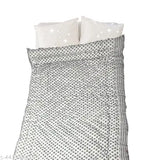 Gray Microfiber Quilt, 3D Printed Single Rajai - Trendy Decor for AC Rooms, India