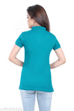 Mintytees solid cotton short sleeve t-shirt, mint green color, sizes S-XXL for women