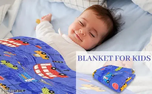 HomeStoreYEP Kids Comforter, ultra-soft glace cotton, 60x100 inches (multicolor) - cozy, lightweight, reversible for single bed