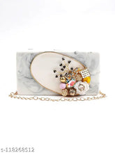 Indian Canvas Bridal Resin Clutch with heavy stone embellishments, checked pattern, free size (7x2in), perfect for wedding parties and bridesmaids