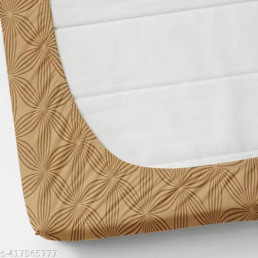 Glace Cotton ethnic motifs SAI FAB elasticbedsheet (48*72) & pillow cover, superfine fitted bedsheets for adult summers
