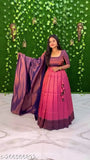 Soft silk choli and art silk dupatta, unstitched Indian Lehenga Choli from South Design, handcrafted in India