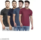 Mens regular fit short sleeve t-shirt combo pack of 4, polyester fabric in various sizes from S to XL, quality product manufactured and distributed across India