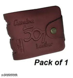 Textured Canvas & Leather 5-Compartment Wallet - Men's Bi-Fold Design, Ideal for Daily Essentials