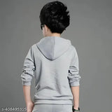 Kids boys Paris print cotton blend hooded full sleeves graphic t-shirt, pack of 2 (3-16 years)