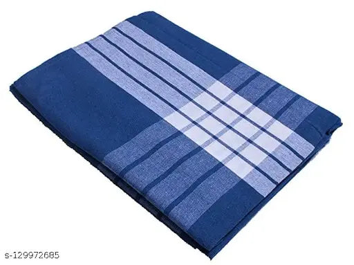 NISSI 100% cotton single size checked hospital bedsheet/blanket, ideal for adults during mild winter, Indian origin