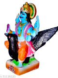 Medium-sized multicolor Lord Sani Dev polyresin Vastu showpiece, 15cm idol for home decor
