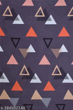 Cotton geometric fitted double bedsheet & 2 pillow covers by Geeta Enterprises®, summer-ready for adults (78x72 inches)
