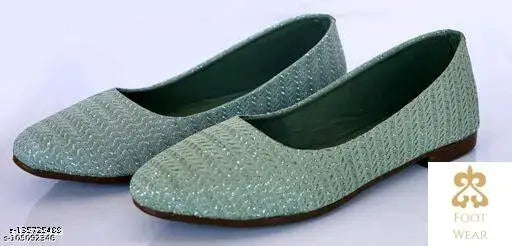 Synthetic chavel Bellies & Ballerinas ballerina flats, solid pattern in Indian sizes IND-4 to IND-9