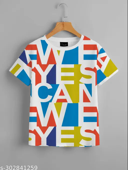 Kalindri's Fashionista Collection: Women's/Girls Combo T-Shirt, polyester, short sleeves, printed net, perfect for regular fit or oversized style