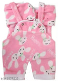 Wool dungaree pack: warm winter wear for babies (0-4 months), printed net design