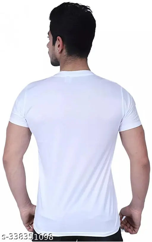 Vibrant men's plane t-shirt, polyester, short sleeves, solid color, activewear with ultra-fresh odor control & moisture-wicking technology. Made in India