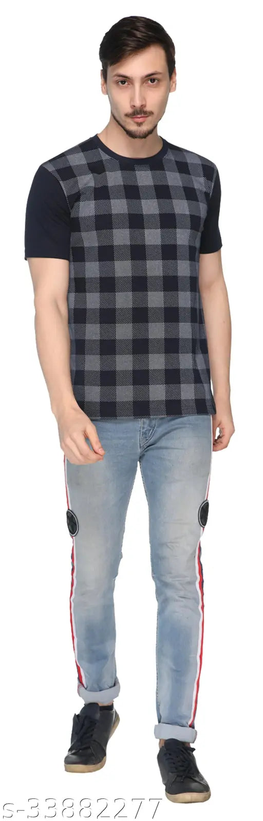 Round neck polyester Shaun Men t-shirt, printed design on cotton blend, short sleeves, size N