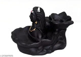 Resin Kamal Adiyogi Smoke Backflow Incense Holder with 51 Cones, handmade by skilled artisans, India - Perfect for yoga, meditation, home decor, or gifting