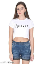 100% cotton printed ladies crop top, easy-to-wash, round neck, half sleeves. Indian-made quality fashion for women