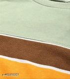 Large striped acrylic t-shirt for men, featuring a classic striped pattern. Made in India