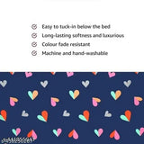 Cotton, premium quality elastic fitted bedsheet (90x90), romantic design with 2 pillow covers, ideal for adult use in summer. Made in India