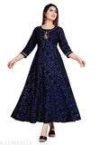 Rayon Anarkali Kurta with 3/4 Sleeves, Printed Combo, Machine Washable - Stylish Women's Fashion from India